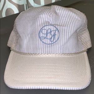 Lauren James Seersucker SnapBack Hat
